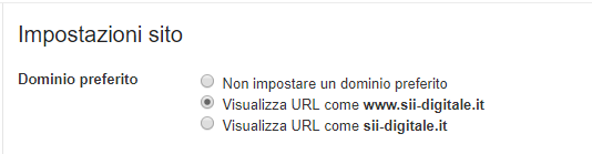 Mirror Hostname e la scelta della versione preferita del dominio