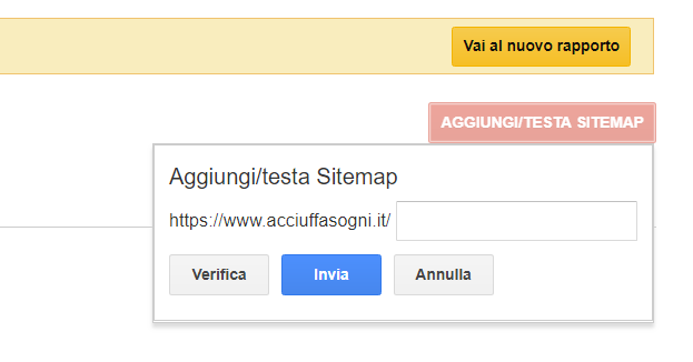 Indicizzazione tramite Google Search Console